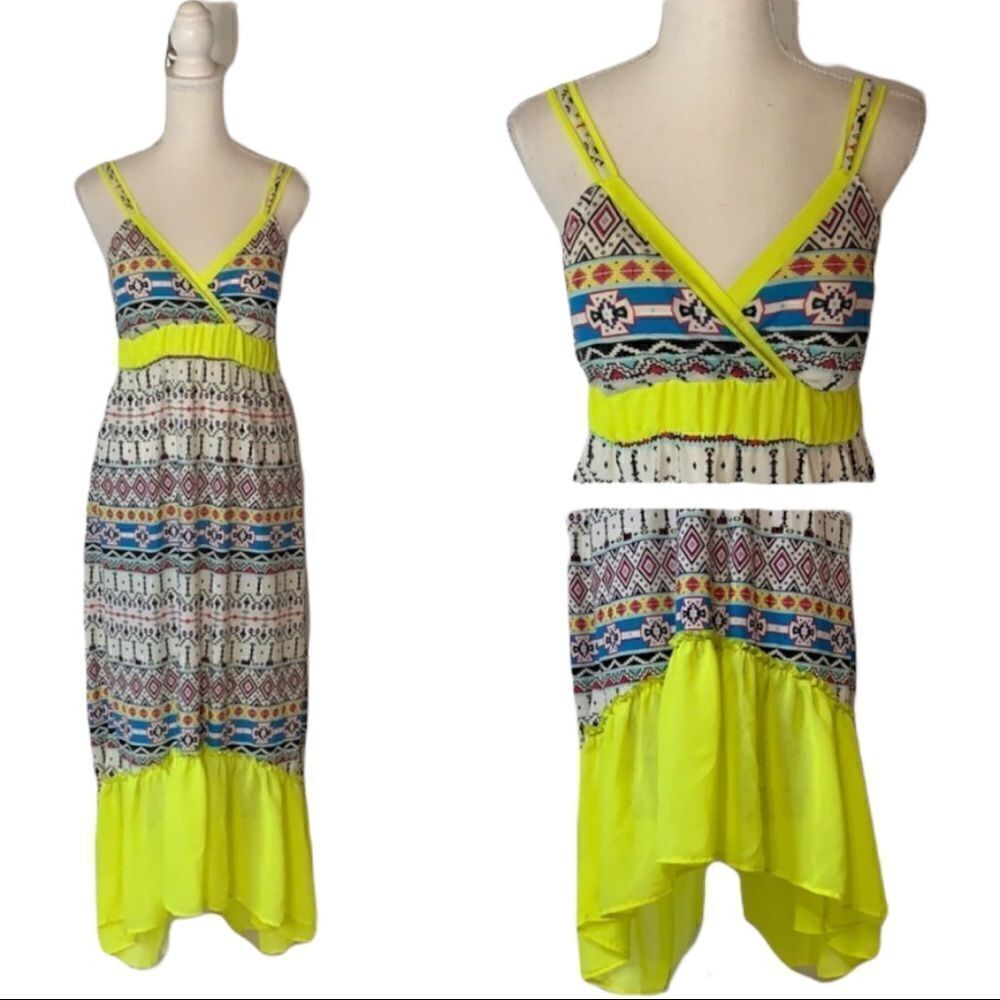 True Freedom Maria Hi-Low Maxi Dress MEDIUM
